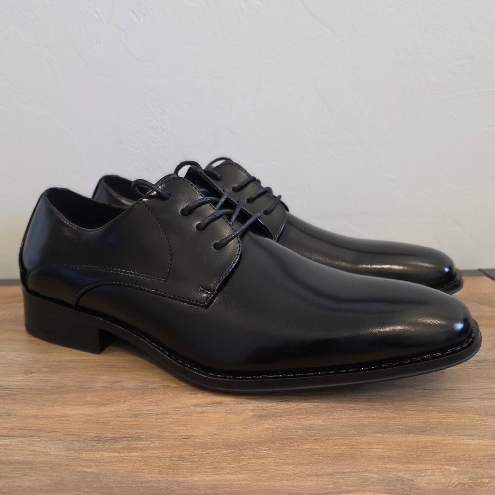 Stacy Adams Wayde Oxford Dress Shoes Mens 8.5 M Black Leather Lace Up NWOB